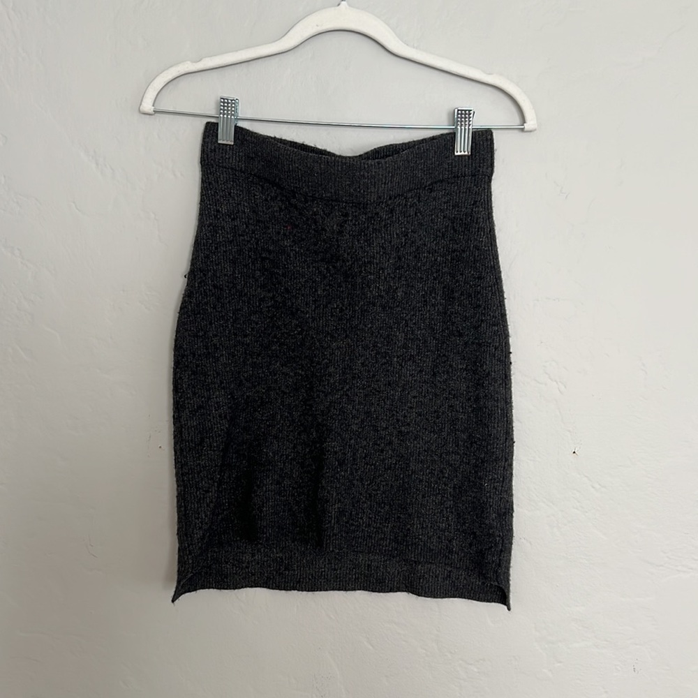 MADEWELL Wool blend Gray Pencil skirt - Size Small